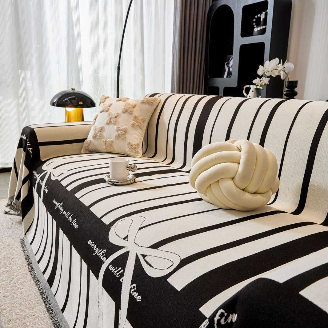 Elegant Textured Sofa Throw — product view 3