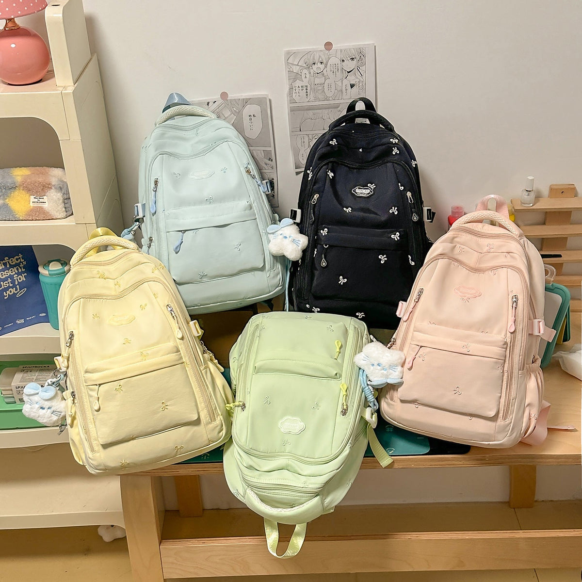 Floral Embroidered Backpack LoungeYard — product view 4
