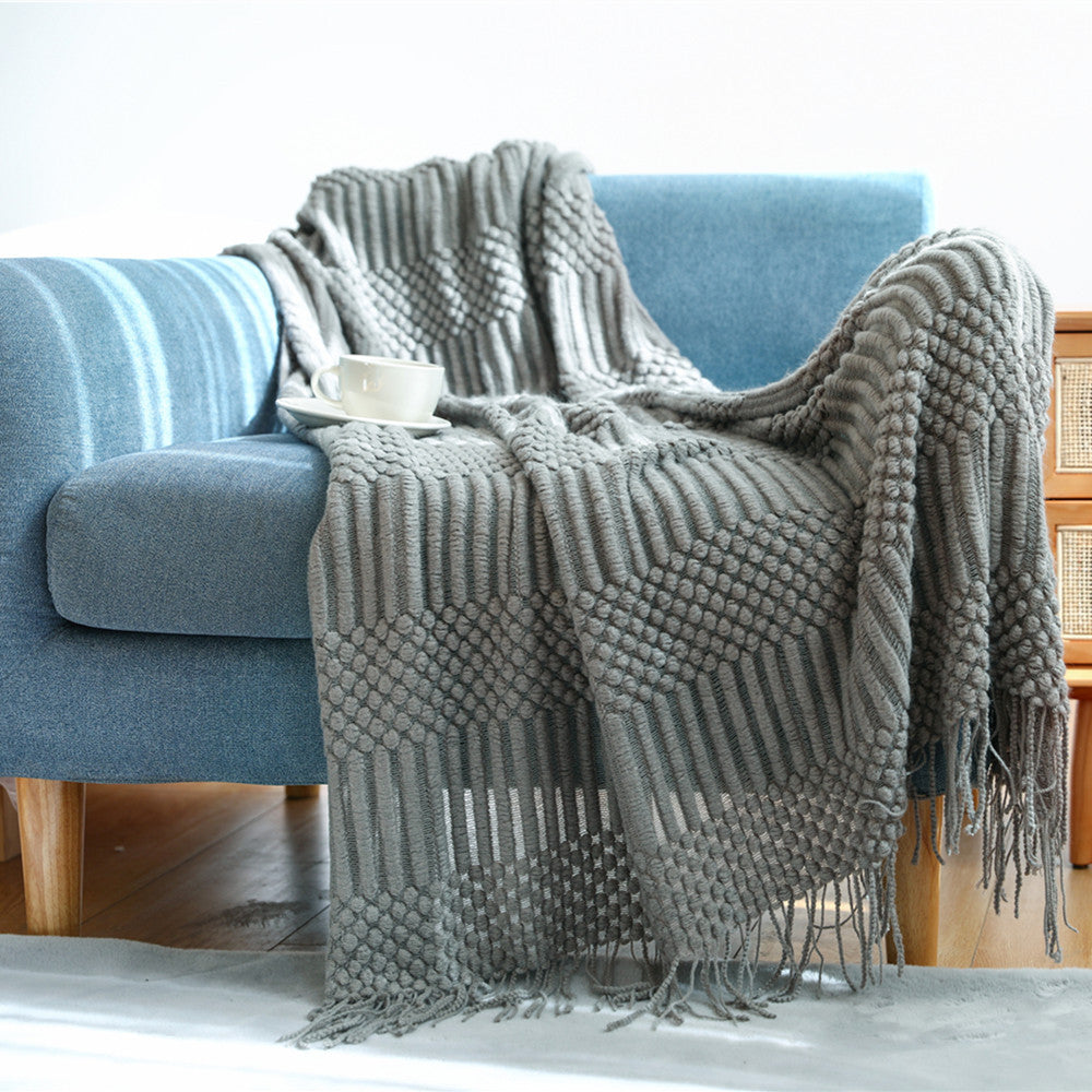 Stylish Textured Throw Blanket — product view 7