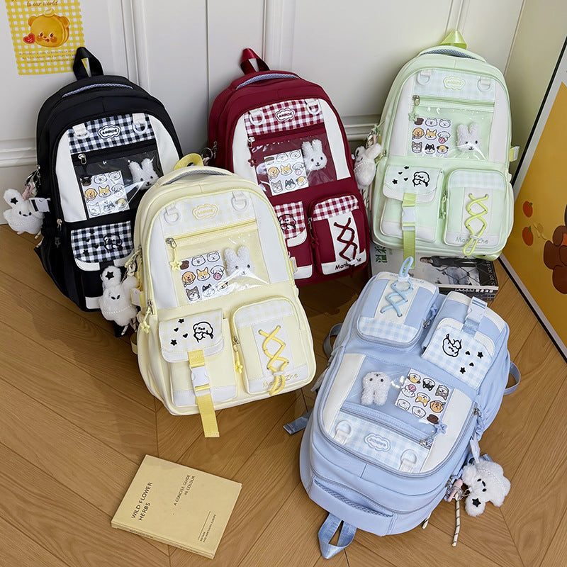 Cute Animal Print School Backpack LoungeYard — product view 7