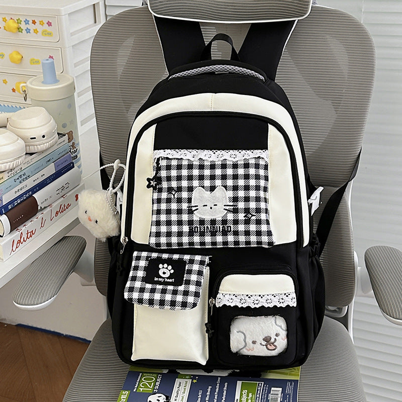 Cute Cartoon Cat-Themed Backpack LoungeYard — product view 7
