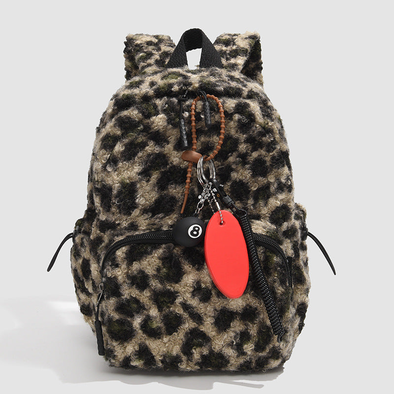 Stylish Faux Fur Backpack — product view 3