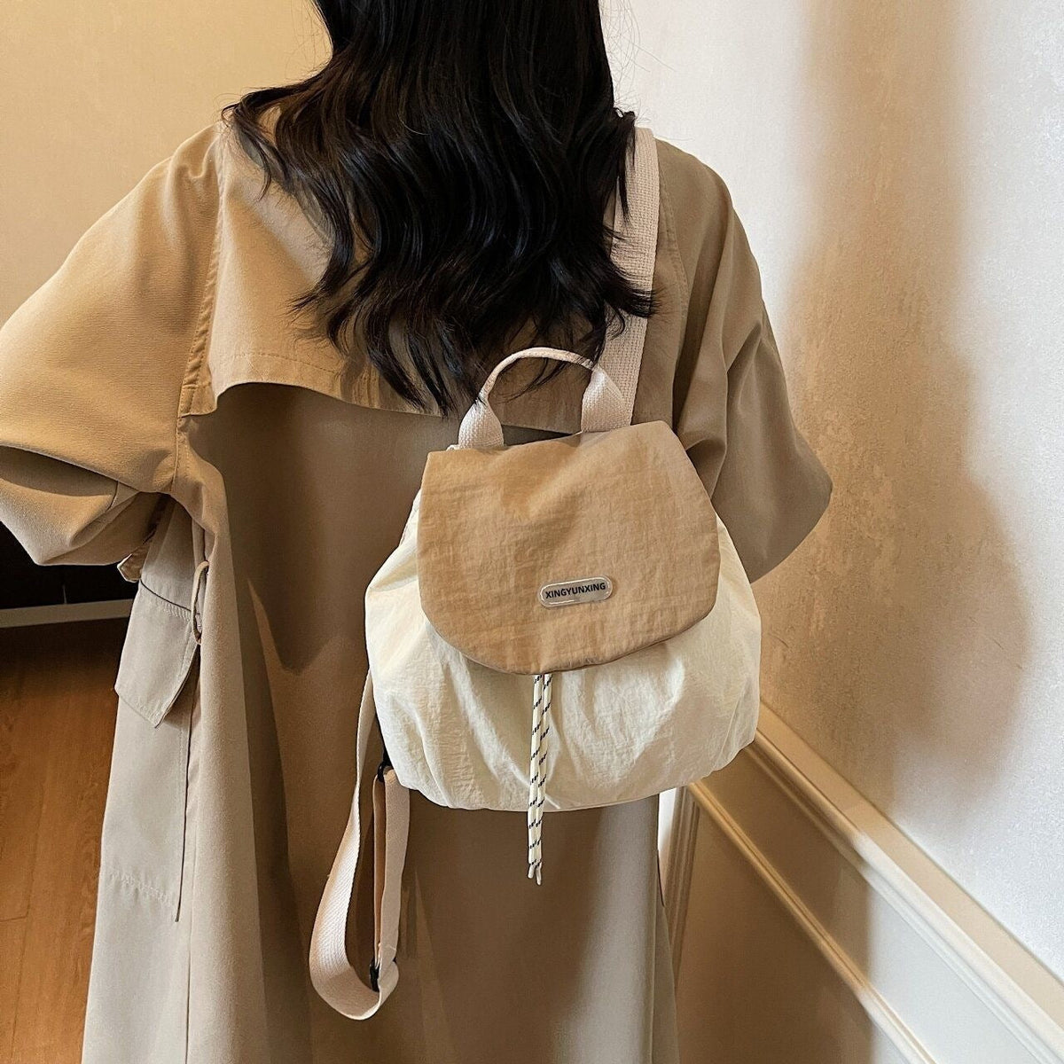 Women's Compact Versatile Drawstring Backpack LoungeYard — product view 5