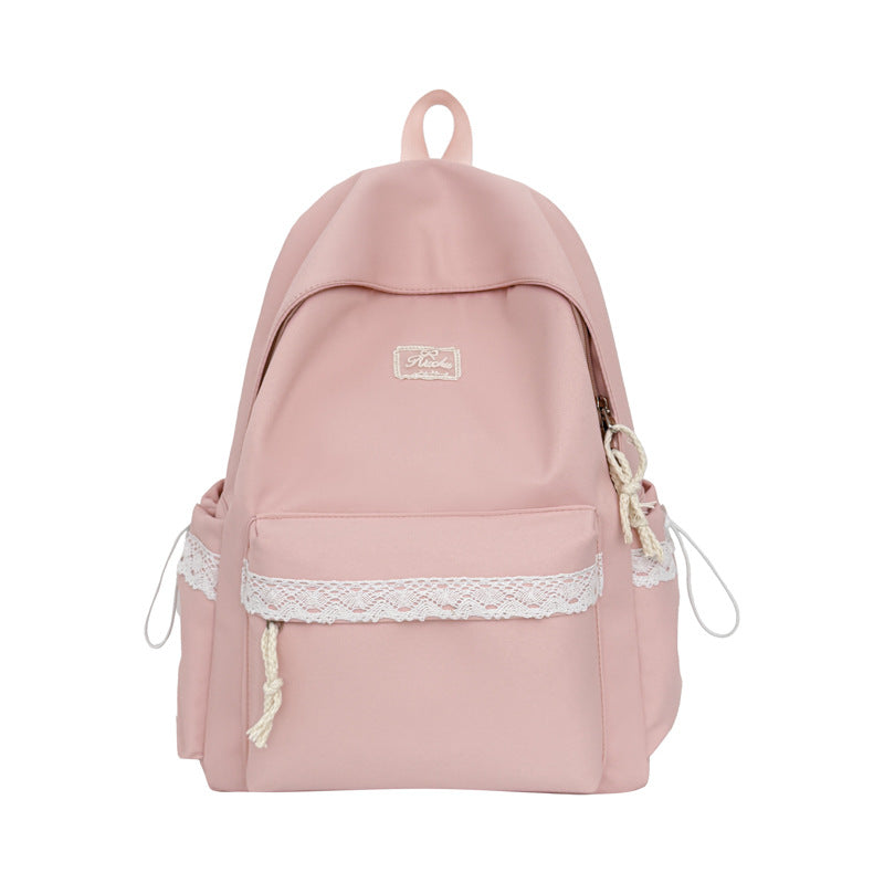 Adorable Lace-Trimmed Backpack LoungeYard — product view 3