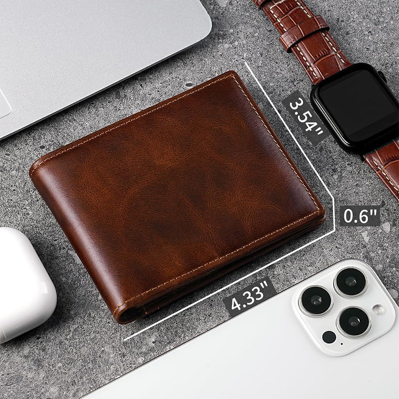 Classic RFID-Blocking Leather Wallet LoungeYard — product view 2