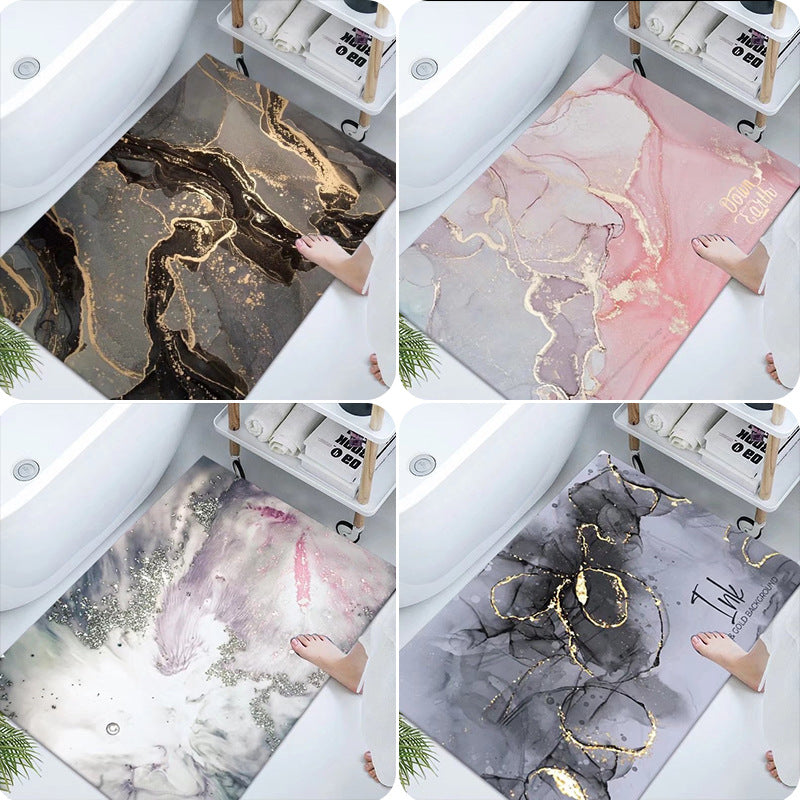 Luxurious Marble Design Bath Mat Bowlift — product view 1