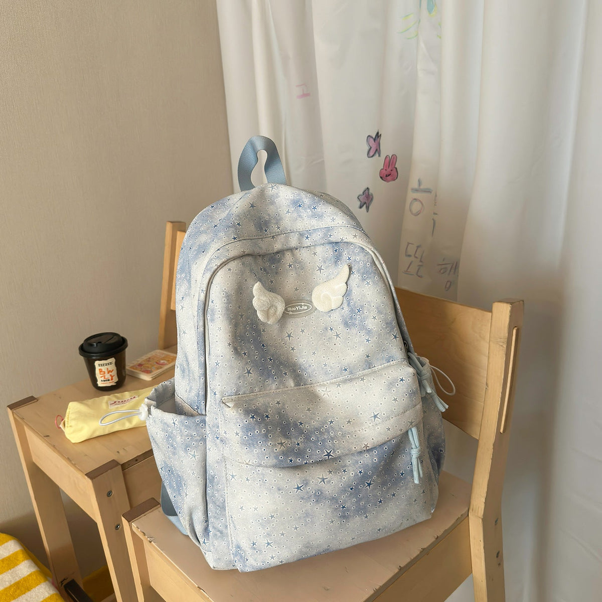 Functional Backpack with Decorative Wing Accents LoungeYard — product view 7