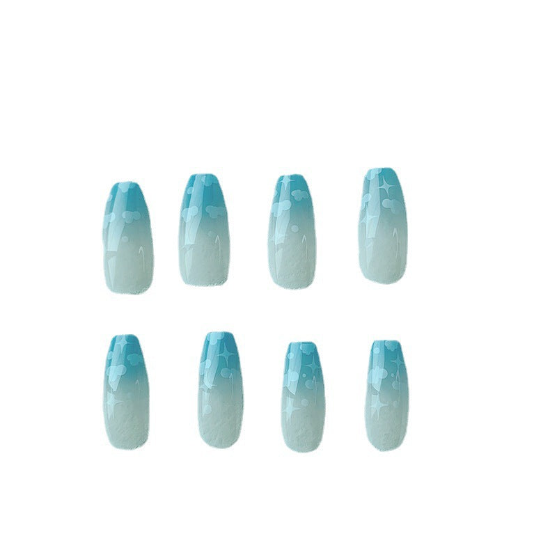 Artistic Cloud Print Nail Extensions — product view 2