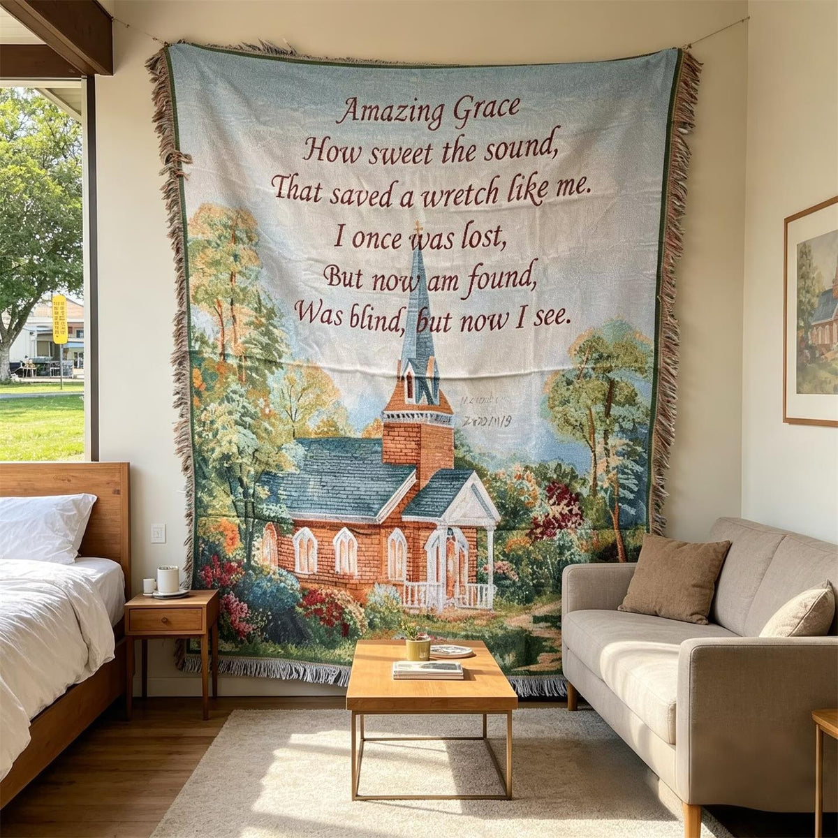 Inspirational Tapestry Throw Blanket — product view 3