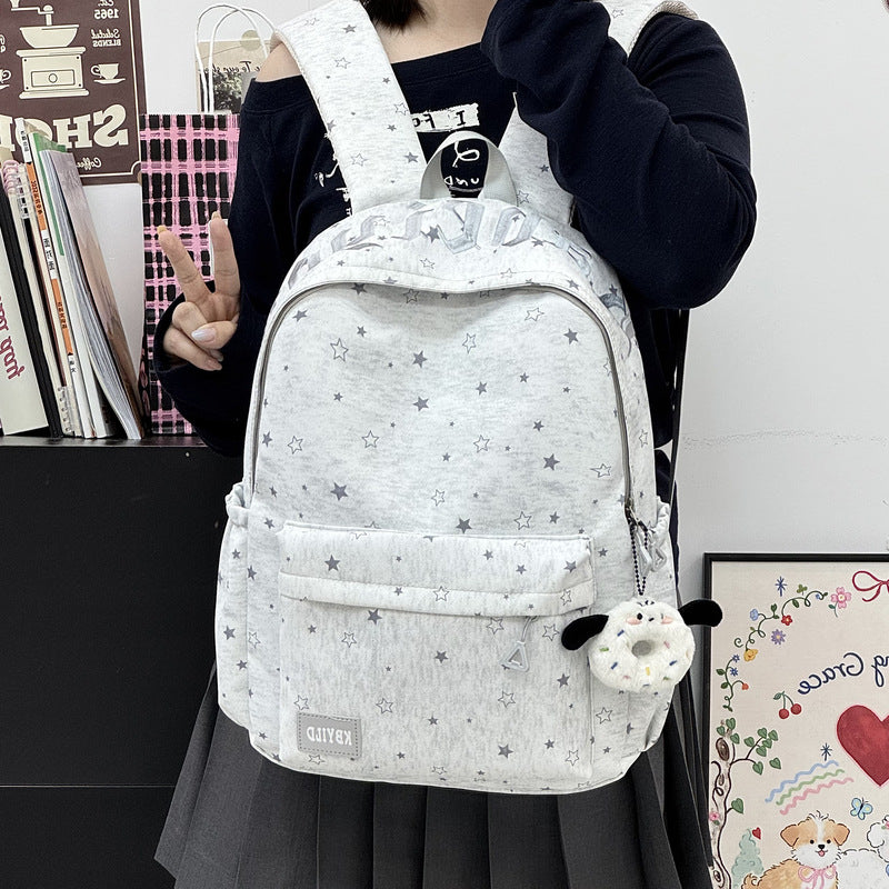 Star-Printed Casual Backpack LoungeYard — product view 1