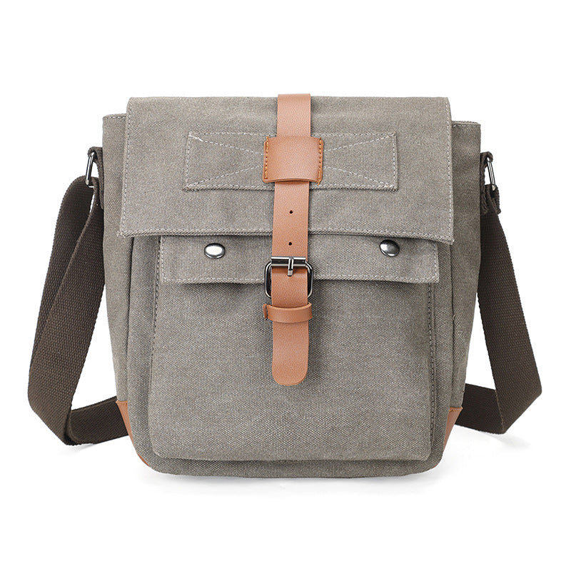 Vintage-Inspired Canvas Messenger Bag LoungeYard — product view 4