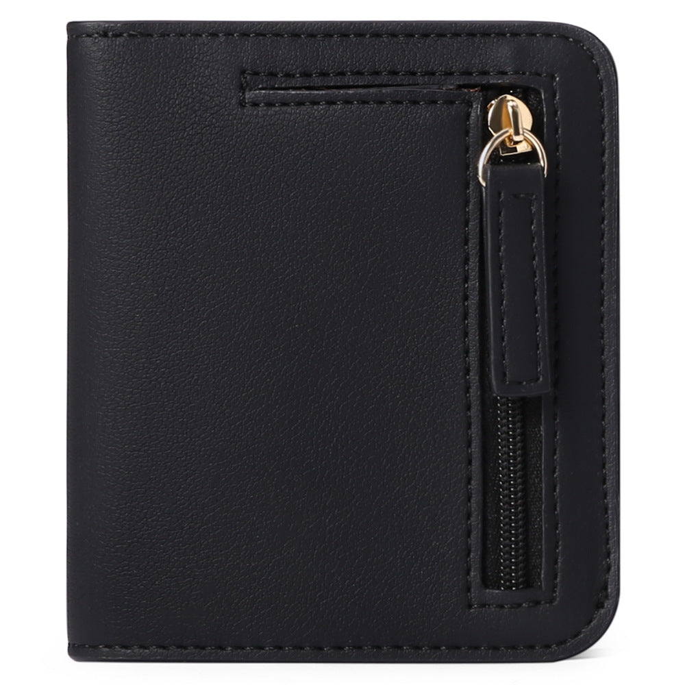 Compact Saffiano Card and Coin Wallet with Zipper Pocket LoungeYard — product view 6