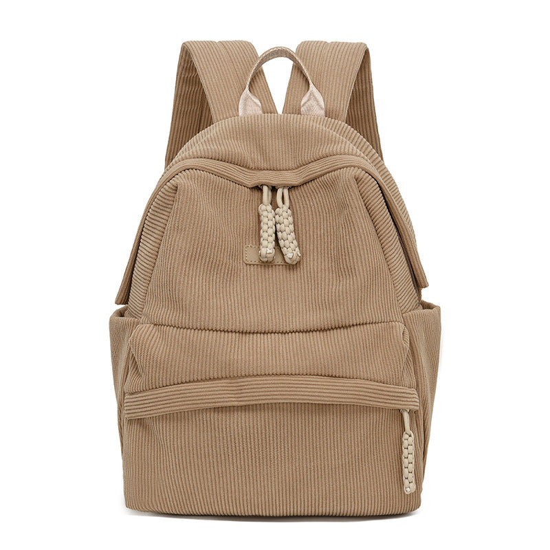 Stylish Corduroy Backpack LoungeYard — product view 6