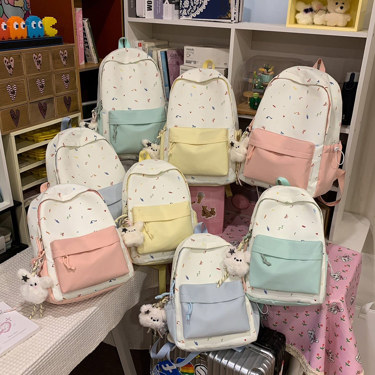 Playful Patterned Backpack LoungeYard — product view 4