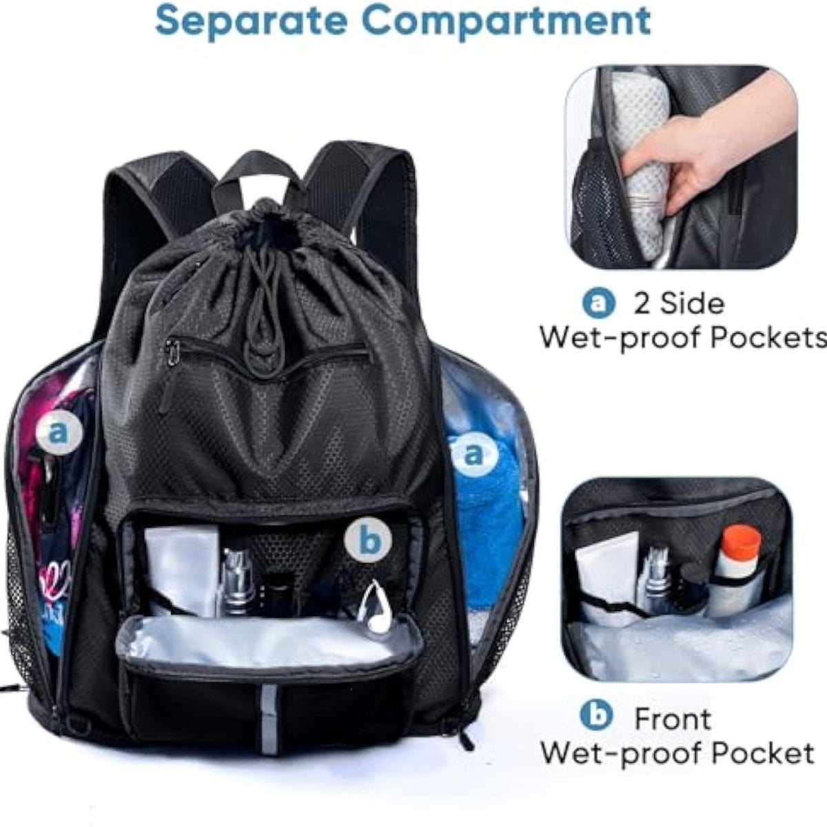 Multi-Functional Sports Travel Backpack LoungeYard — product view 2