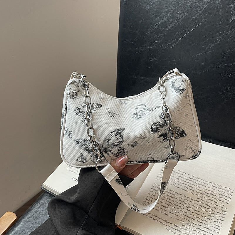 Butterfly Print Designer Hobo Bag — product view 6