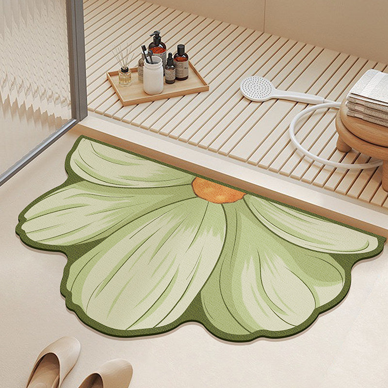 Floral Shaped Bath Mat — product view 1