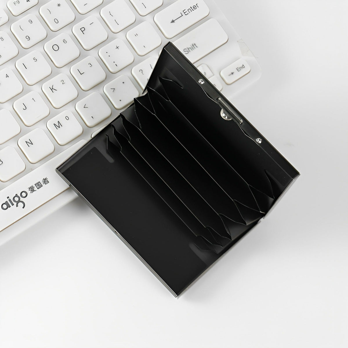 Premium Slim Aluminum Business Card Holder — product view 2