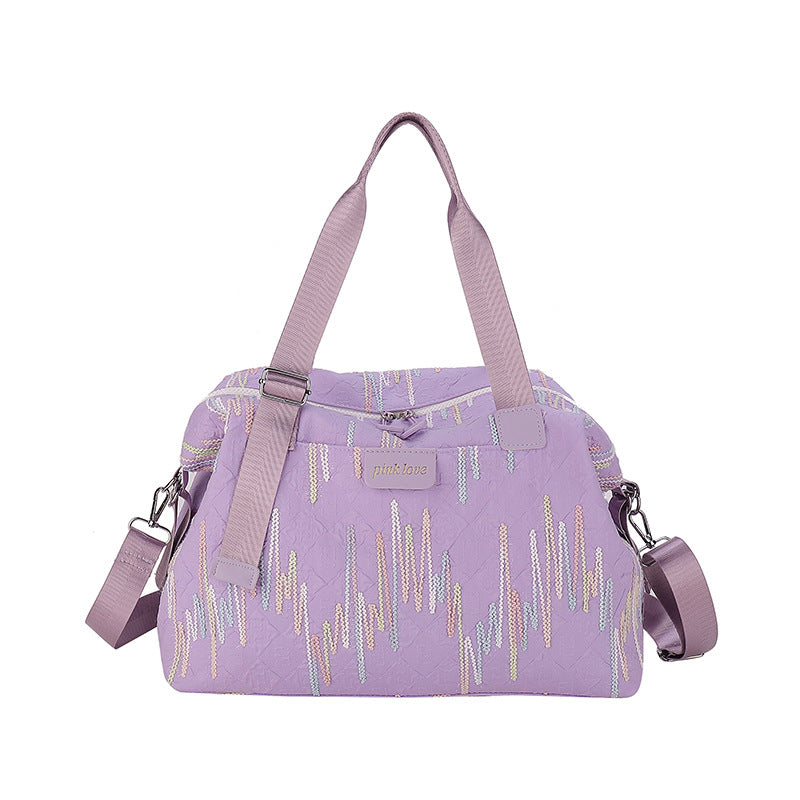 Chic Textured Travel Duffle Bag LoungeYard — product view 5