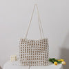 Handmade cotton carrier with decorative net design LoungeYard — product view 7