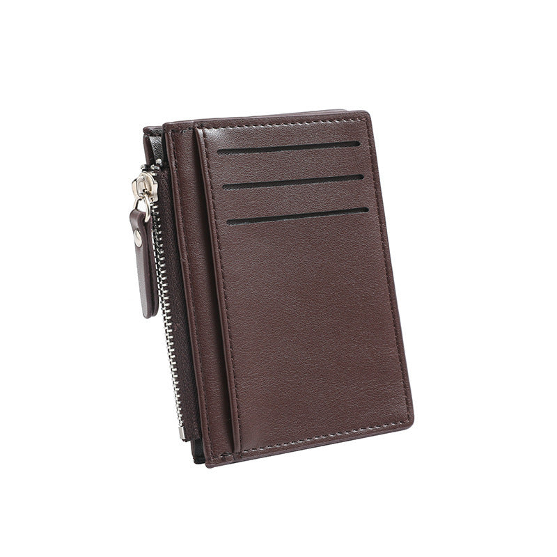 Compact Zippered Leather Cardholder LoungeYard — product view 7