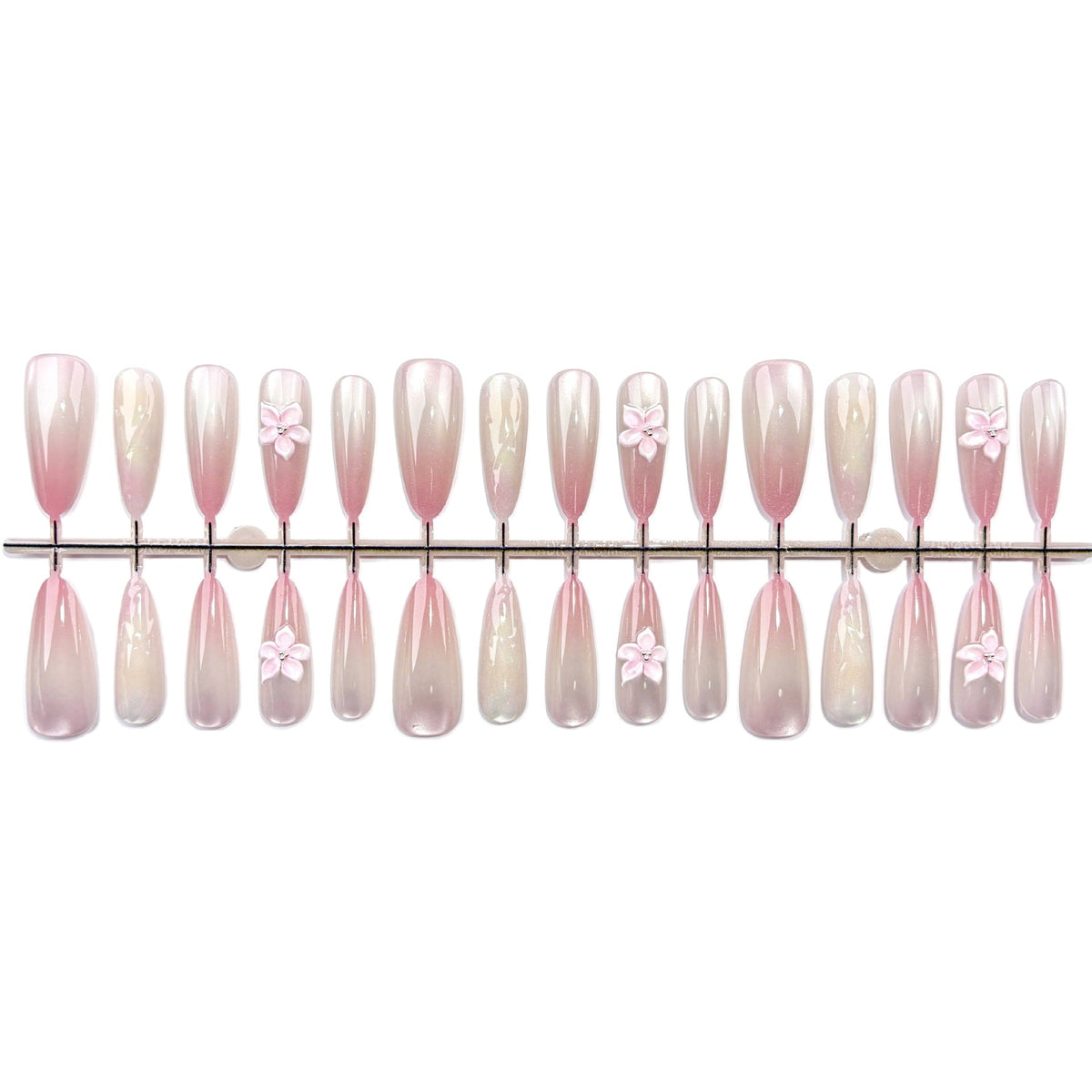 Elegant Ombre Floral Press-On Nail Set — product view 5