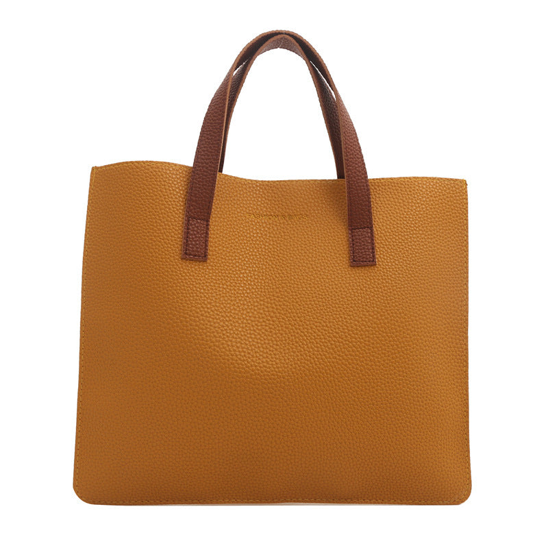 Elegant Textured Leather Tote Bag — product view 6