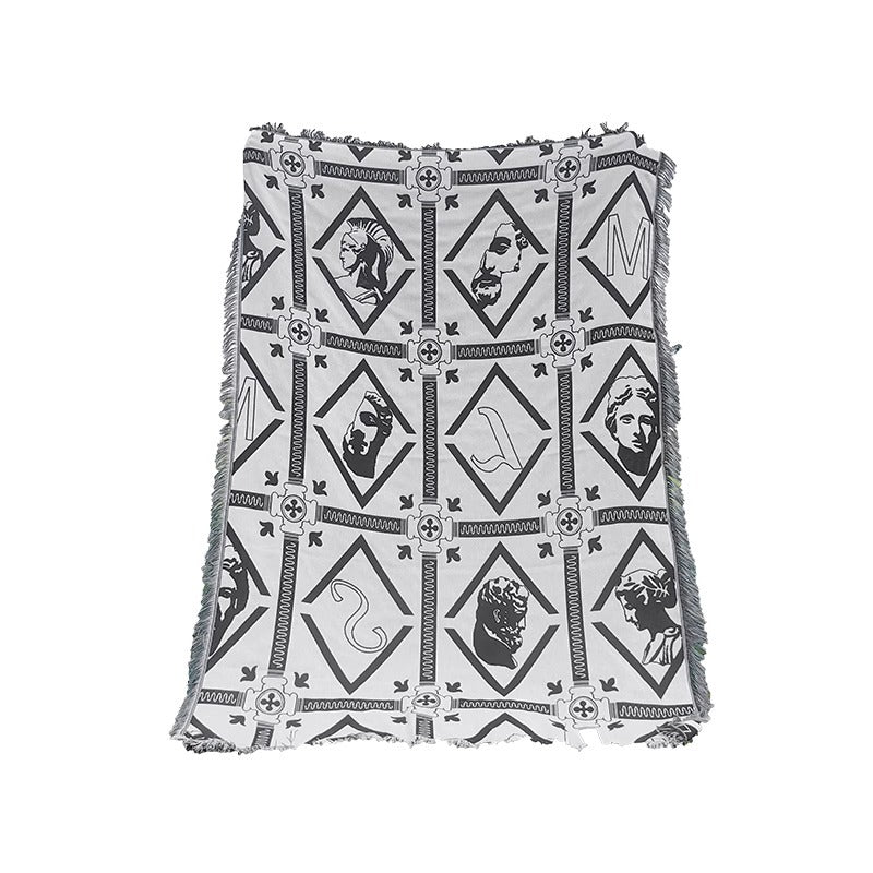 Stylish Geometric Print Throw Blanket — product view 5