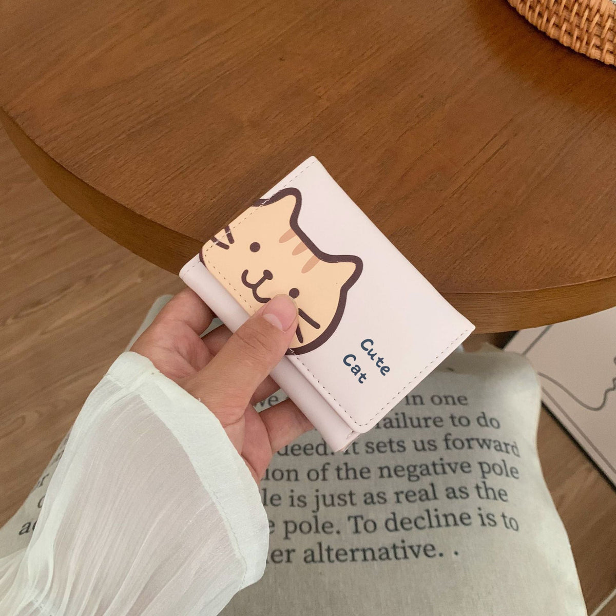 Cute Illustrated Cat Wallet — product view 1