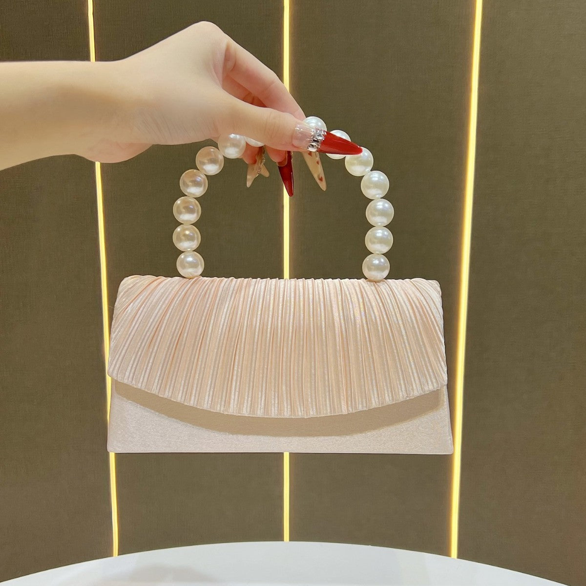 Elegant Pleated Evening Handbag — product view 1