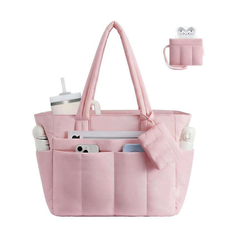 Spacious Quilted Work Tote LoungeYard — product view 5