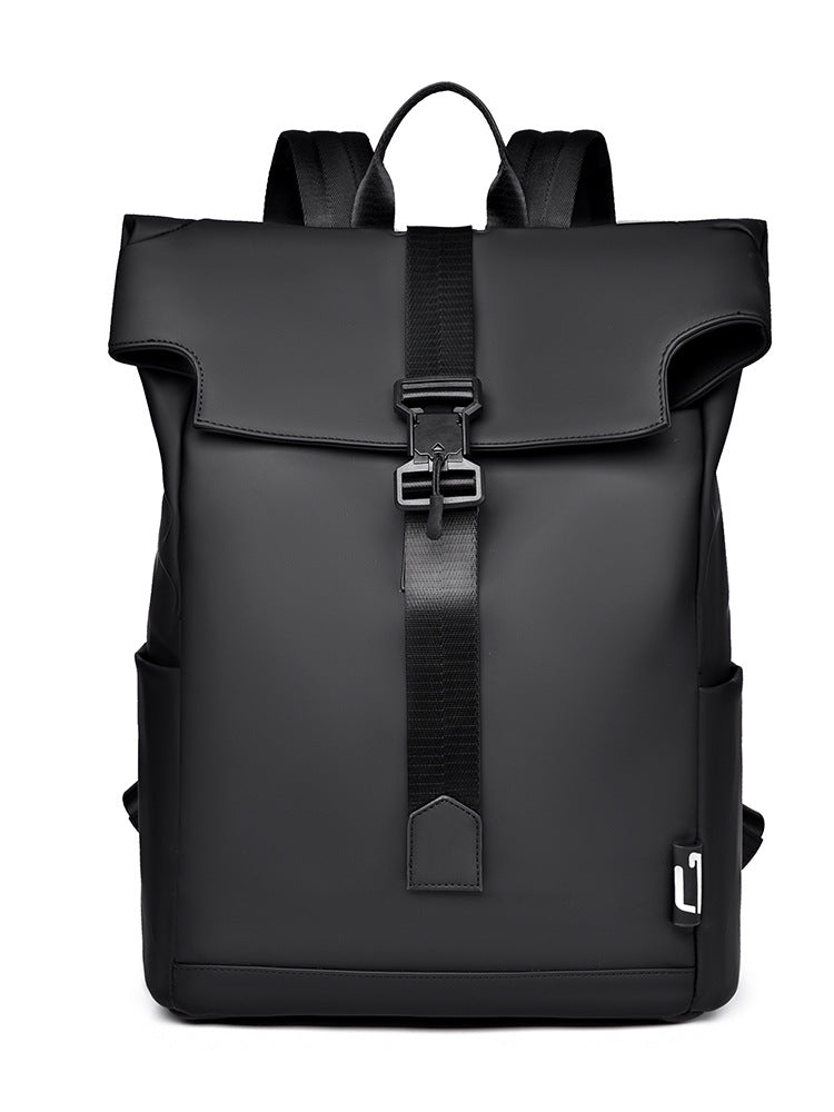 Modern Waterproof Roll-Top Backpack LoungeYard — product view 5