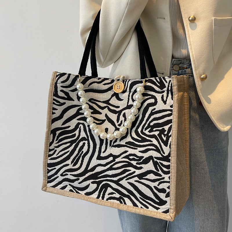 Houndstooth Patterned Tote Bag — product view 7