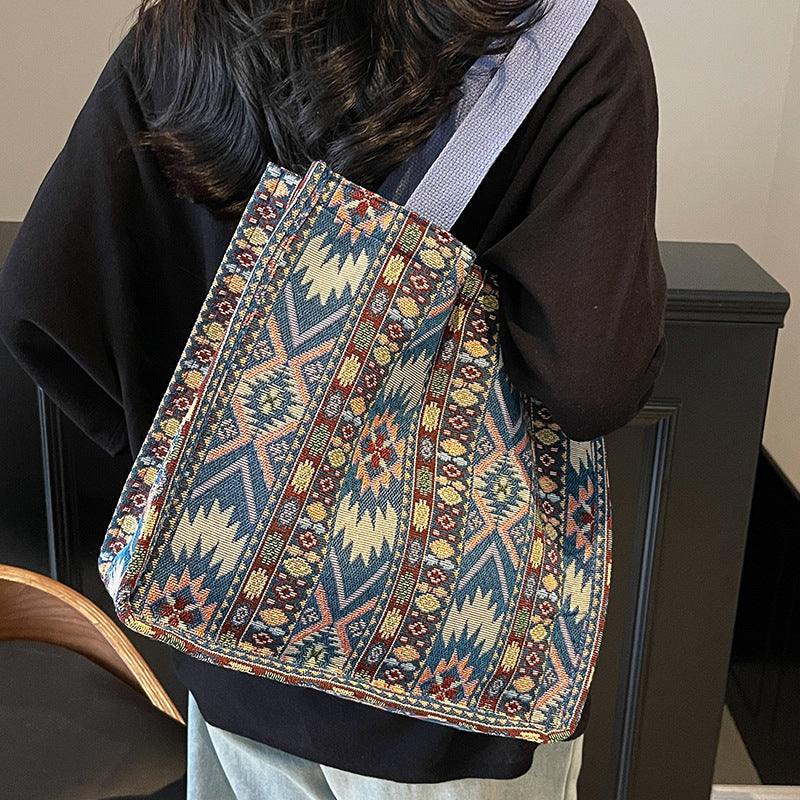 Ethnic Patterned Tote Bag — product view 2