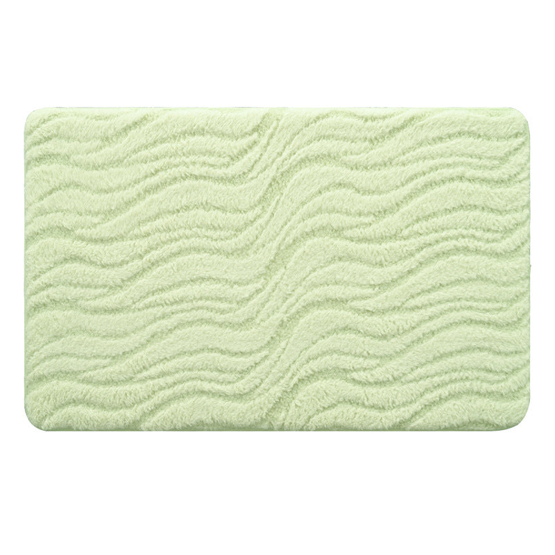 Soft Wave Pattern Bathroom Mat LoungeYard — product view 2