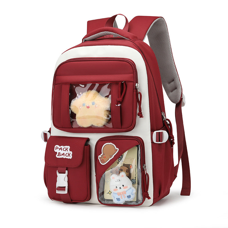 Playful backpack with transparent compartments LoungeYard — product view 7