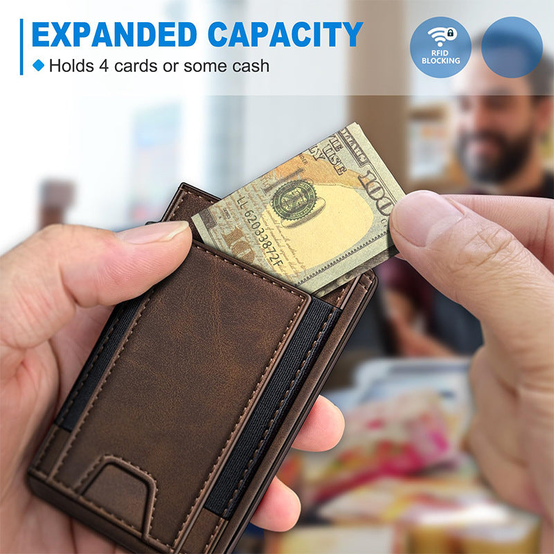 Compact Multi-Function Leather Wallet LoungeYard — product view 3