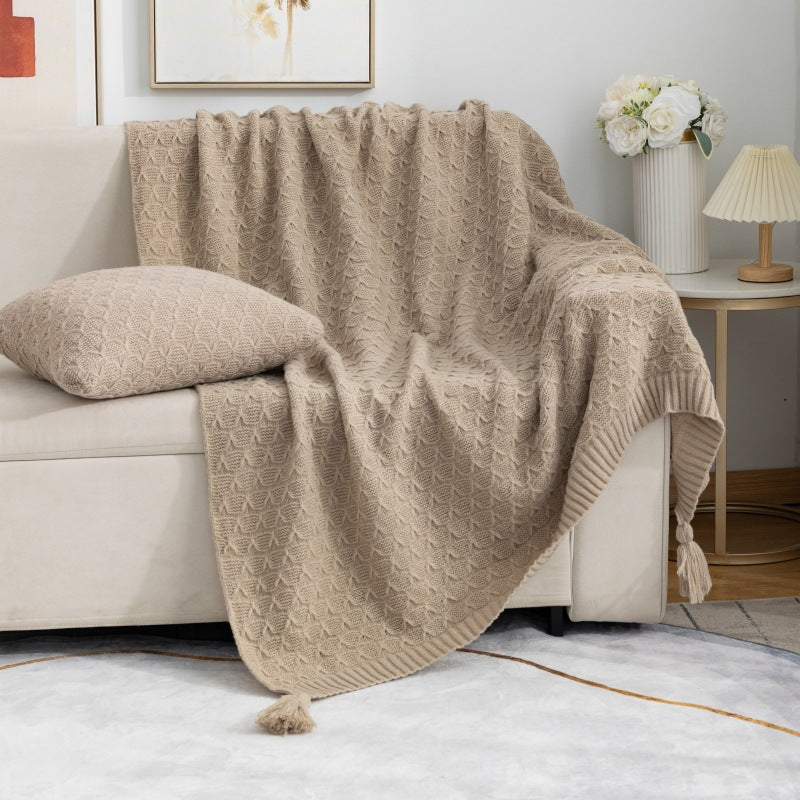 Cozy Knitted Throw Blanket — product view 2
