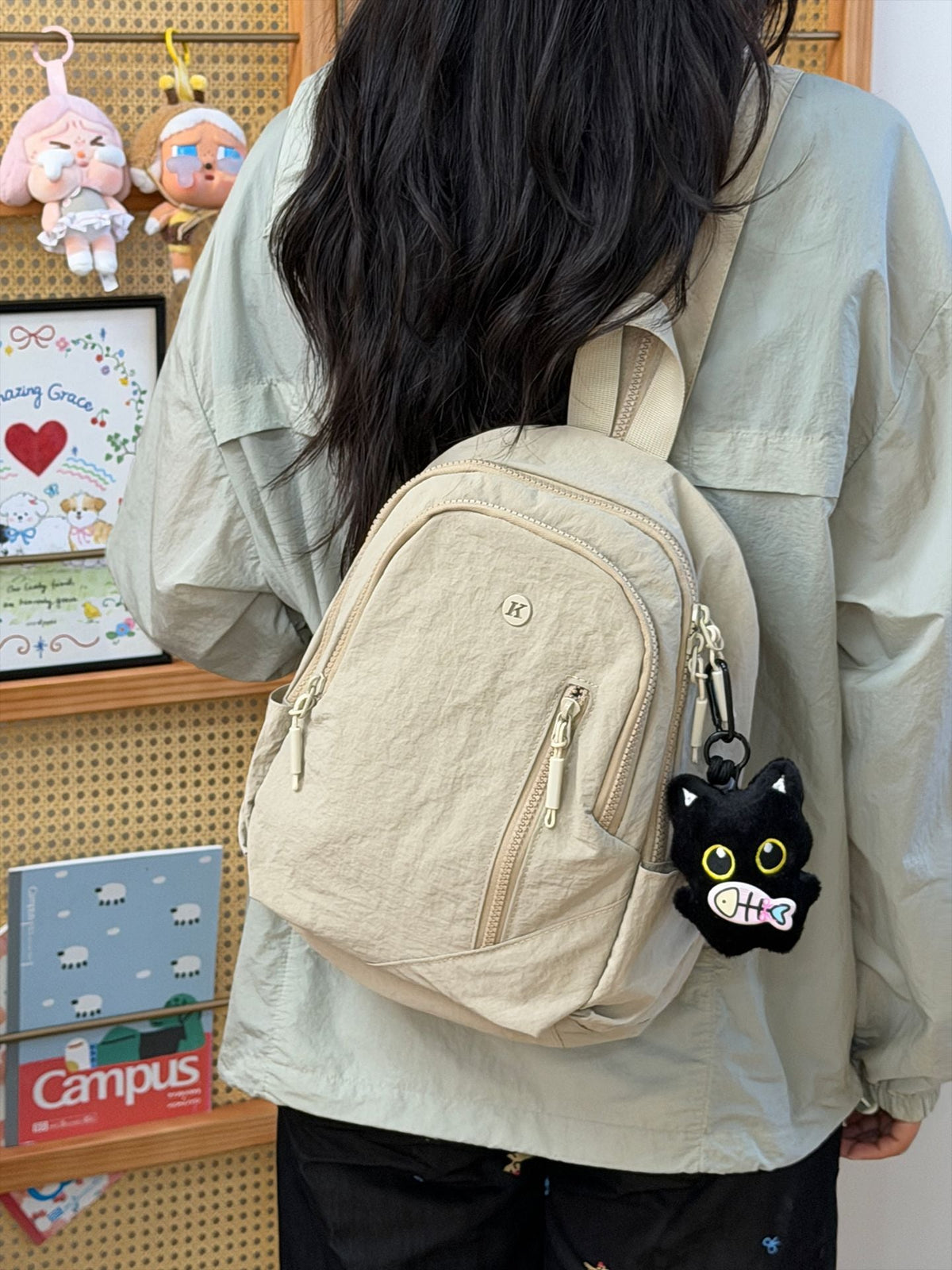 Textured Canvas Sling Backpack — product view 2