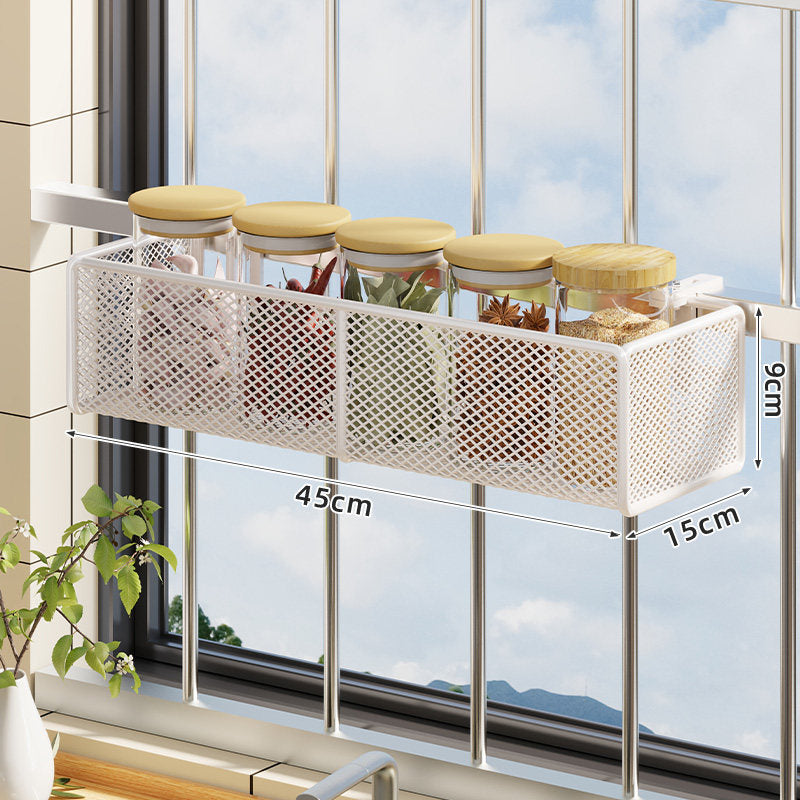 Window-Mounted Mesh Spice Rack and Bar Hanging Organizer — product view 7