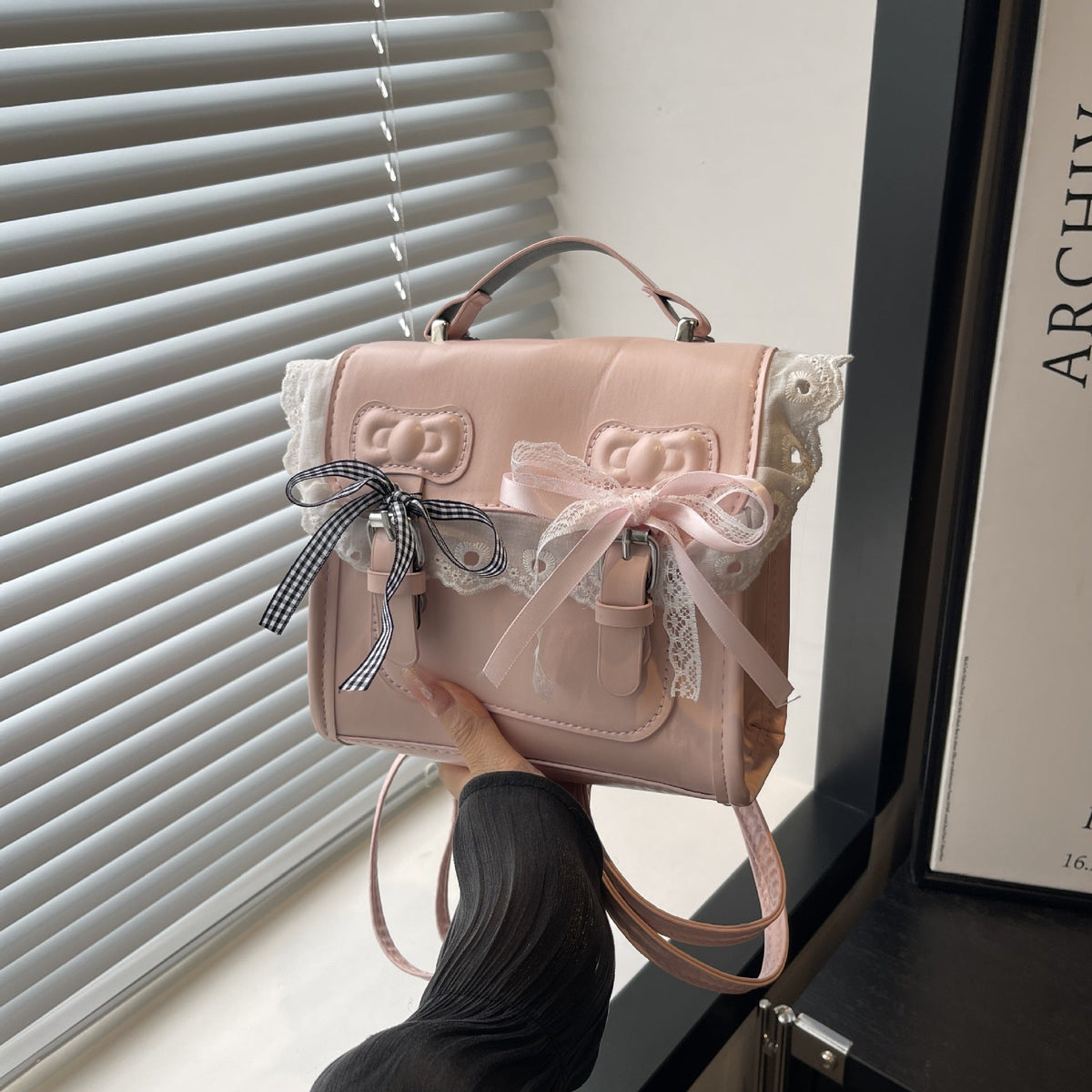 Elegant Retro Handcrafted Satchel Bag — product view 7