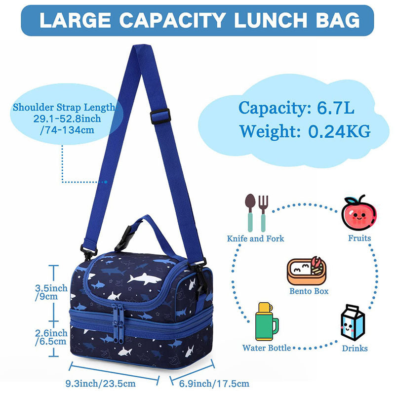 Women insulated cooler bag with double compartment design LoungeYard — product view 2
