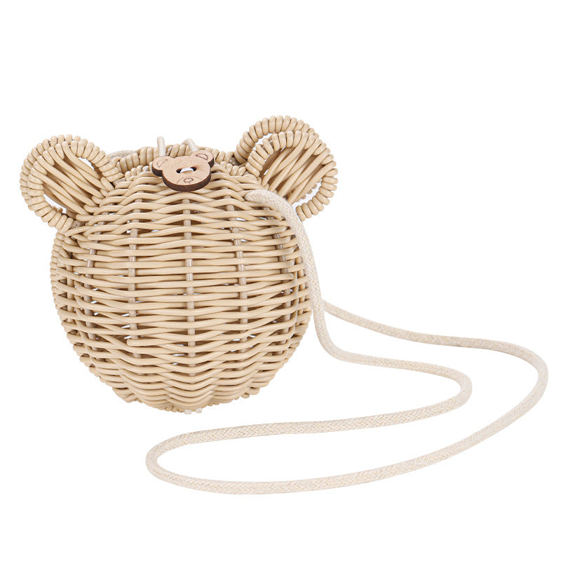 Ladies' bear design basket bag LoungeYard — product view 1