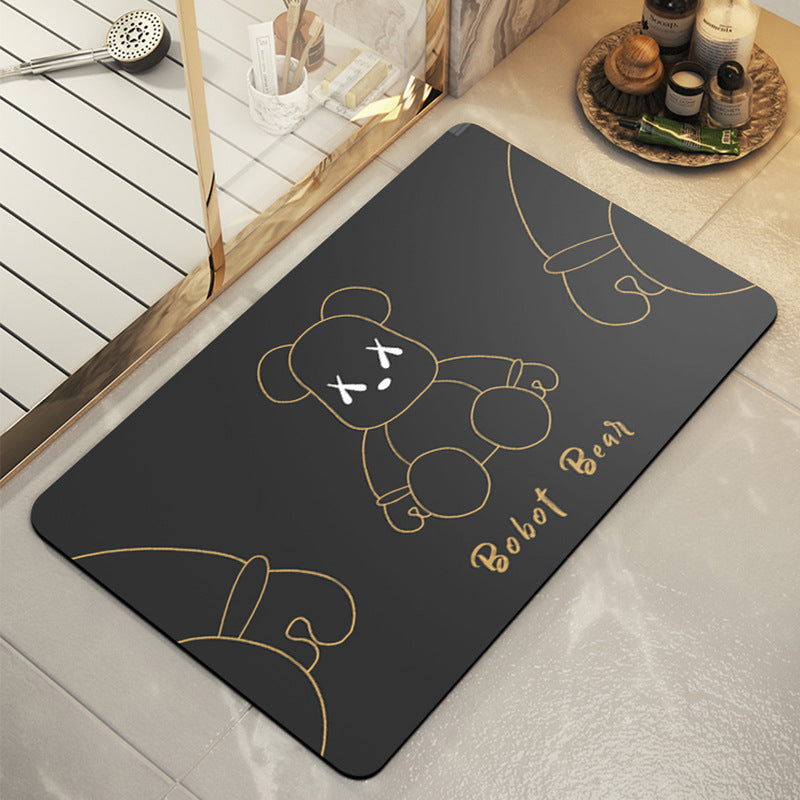 Playful Illustrated Bathroom Mat — product view 1