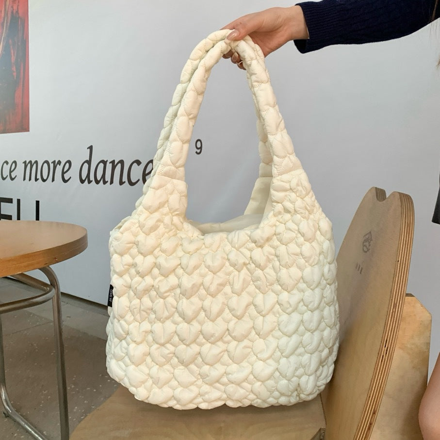 Quilted Soft Fabric Shoulder Bag — product view 1