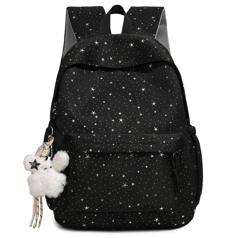 Starry Print Fashion Backpack LoungeYard — product view 2