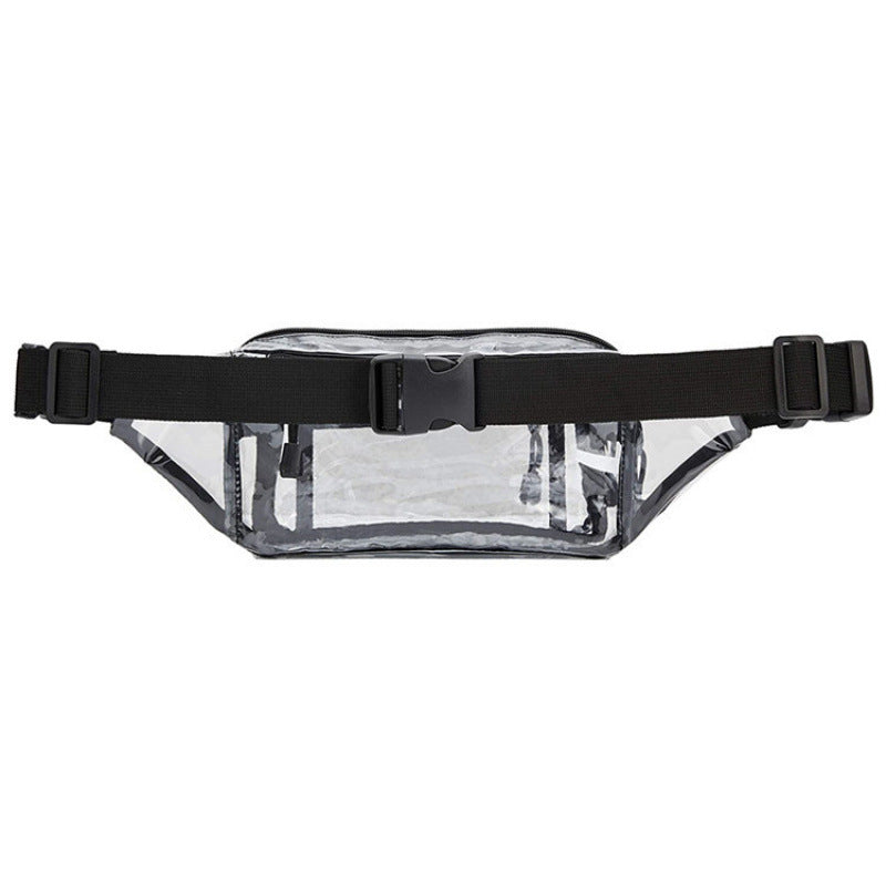 Transparent belt bag with multiple zippered compartments LoungeYard — product view 4