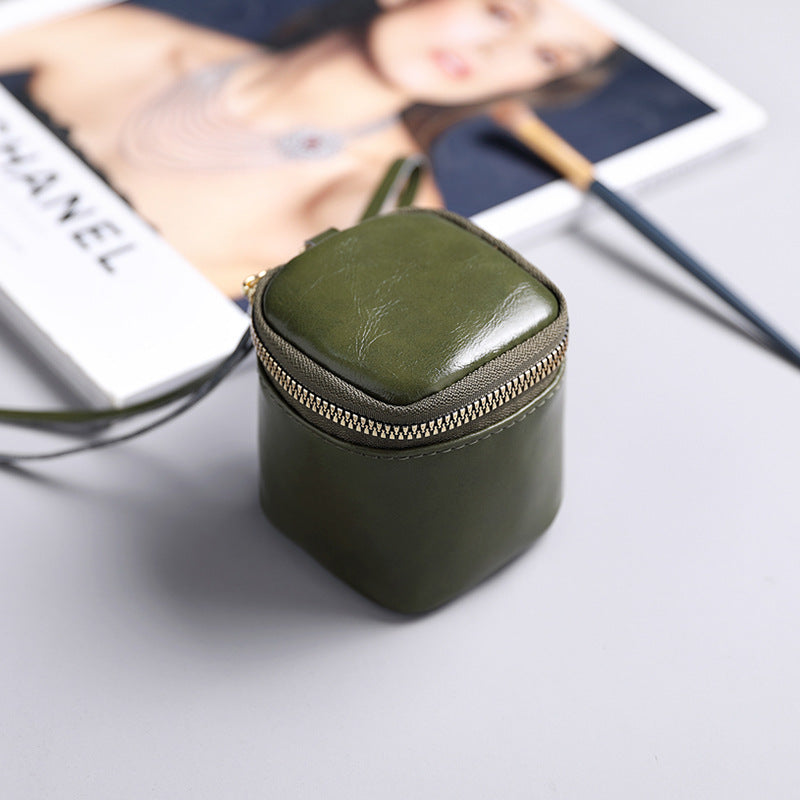 Compact Leather Cosmetic Organizer — product view 3