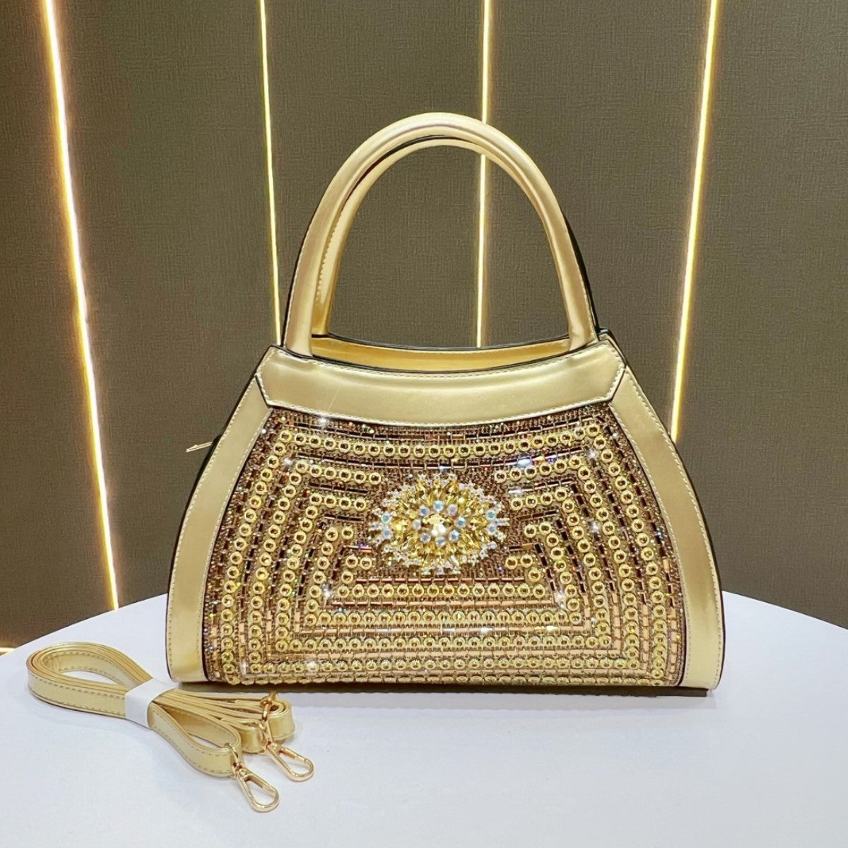 Embellished Padded Evening Handbag — product view 1