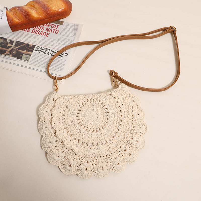 Crocheted Crossbody Bag with Feminine Details LoungeYard — product view 4